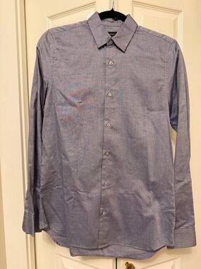 Jil Sander Men's Light Blue Button-Up Dress Shirt